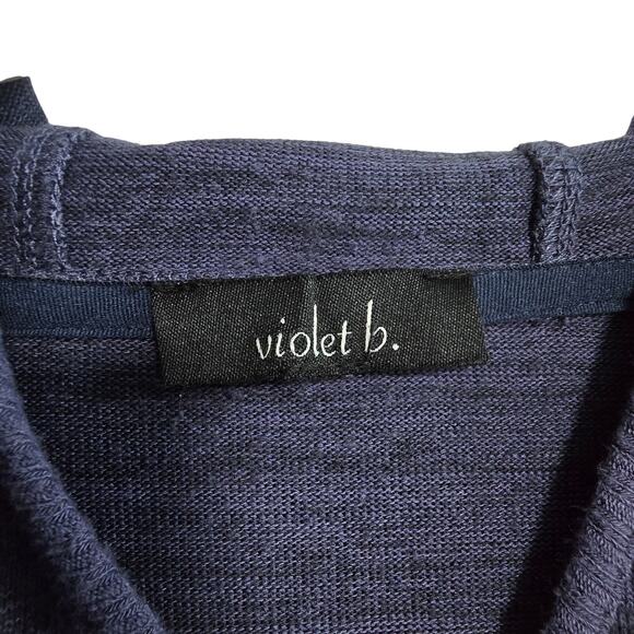 Violet B. Blue Black Space Dye Hoodie Above the Knee Dress Pockets Size NA - Picture 5 of 6